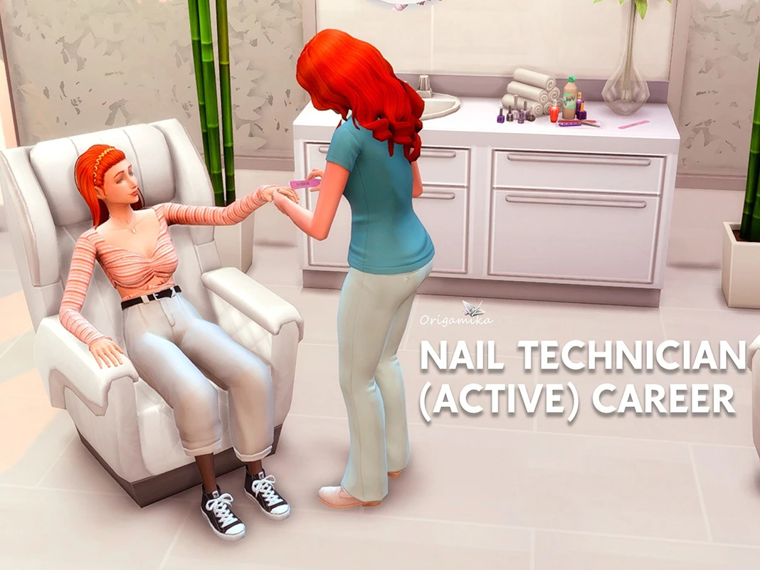 The Sims 4 "Карьера мастера ногтевого сервиса с русификатором" [16.02.2024]