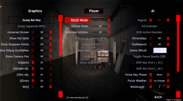 Dying Light: Меню Разработчиков / Developers Menu [V2 / SPECIAL FOR PLAYGROUND]