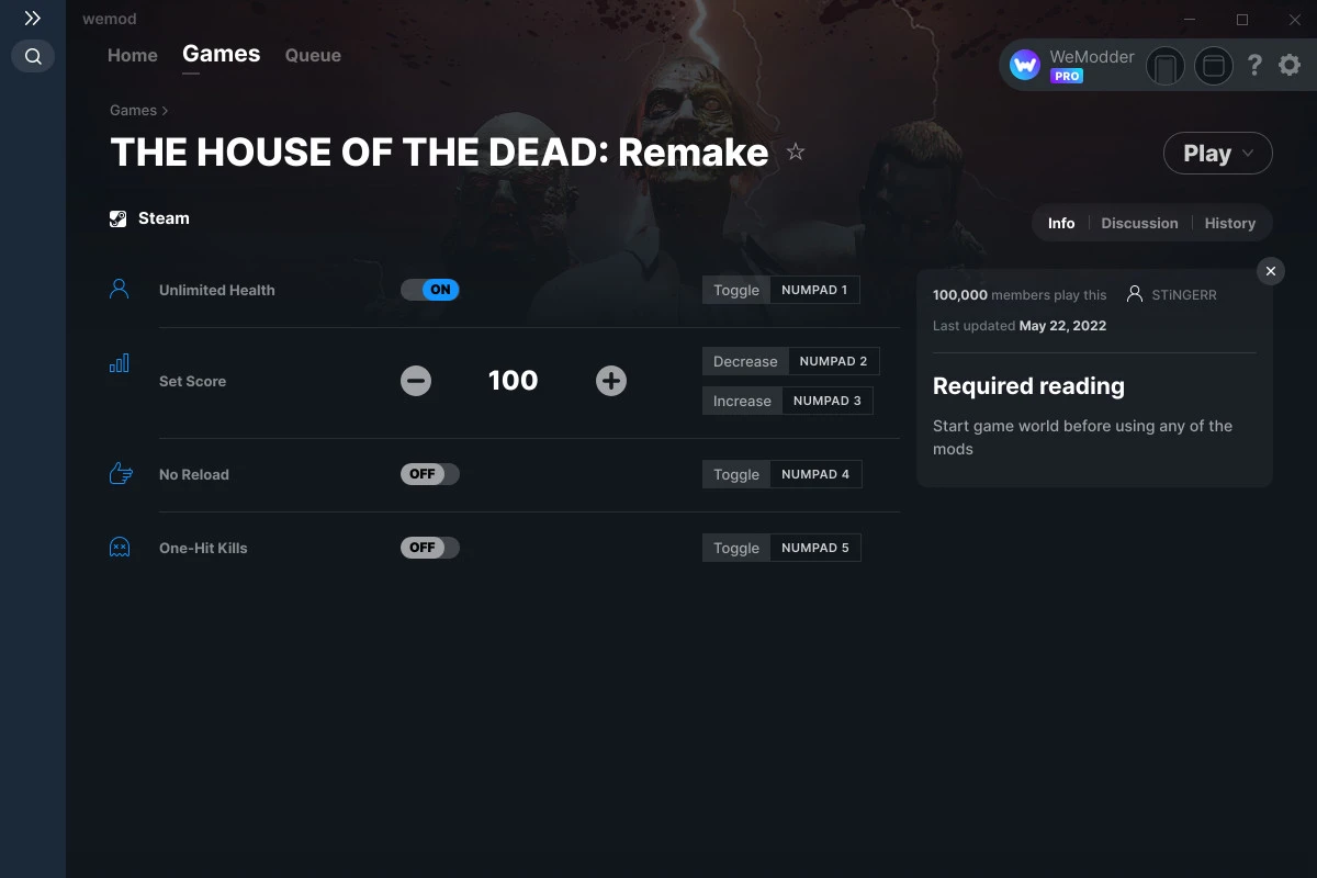 The House of the Dead: Remake "Трейнер +4" [UPD: 21.05.2022] {STiNGERR / WeMod}