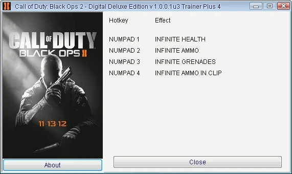 Call of Duty - Black Ops 2: Трейнер/Trainer (+4) [1.0.0.1u3] {Retro/PlayGround.ru}
