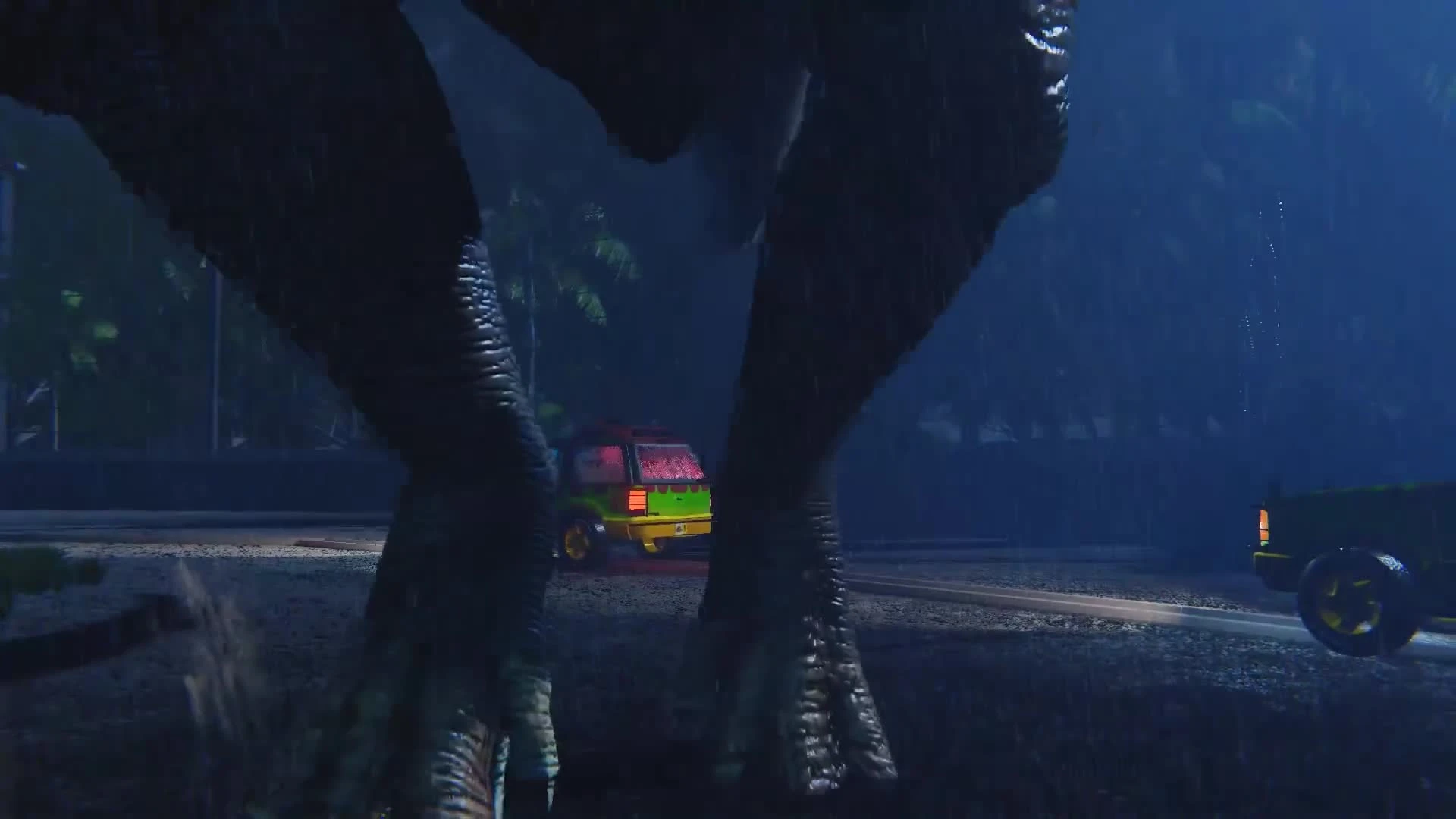 Сцена с тираннозавром из "Парка юрского периода" на Unity 5