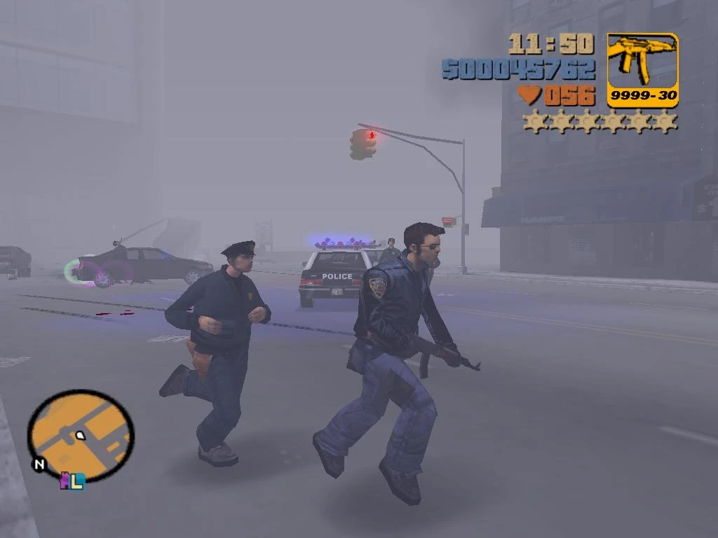 Grand Theft Auto 3 "Поднятие тревоги копами при обнаружении оружия у Клода (GTA3) 1.0"
