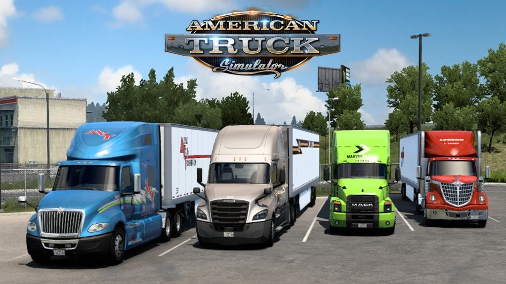 American Truck Simulator "Большой пак скинов для дефолтных грузовиков и прицепов" [v3.4]