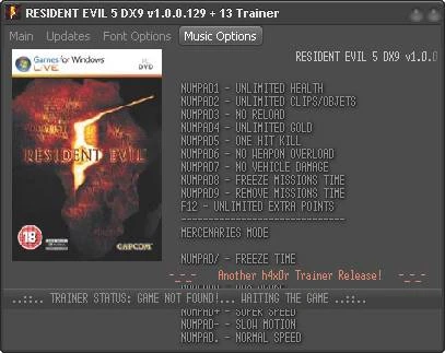 Resident  Evil 5: Трейнер (+13) [1.0.0.129  DX9]