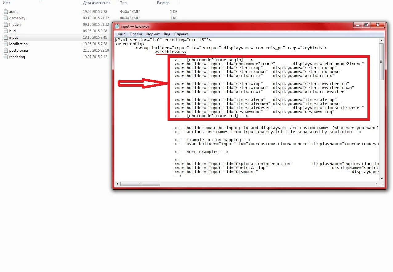 Witcher 3: Wild Hunt "PhotoMode 2inOne for Debug Console Enabler"