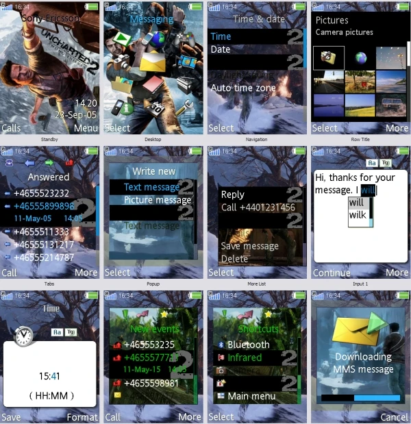 Uncharted 2: Among Thieves "Theme 240*320 SE"