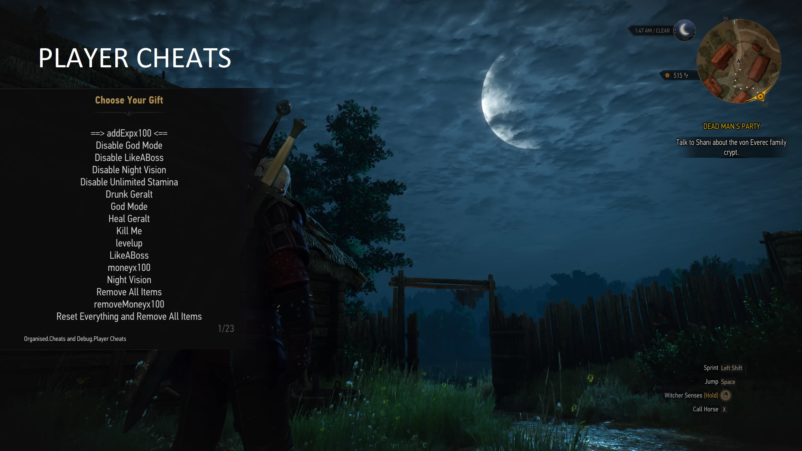 The Witcher 3: Wild Hunt "Спавнер предметов и трейнер / Редактор игрока, инвентаря, мира" [1.0.2] {SUSxDOOM}