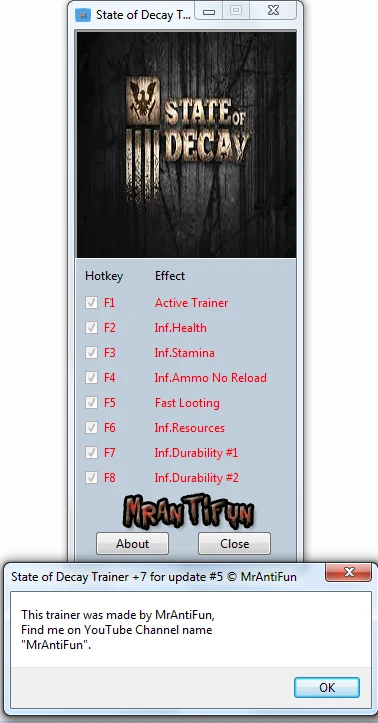 State of Decay: Трейнер/Trainer (+7) [Update 5] {MrAntiFun}