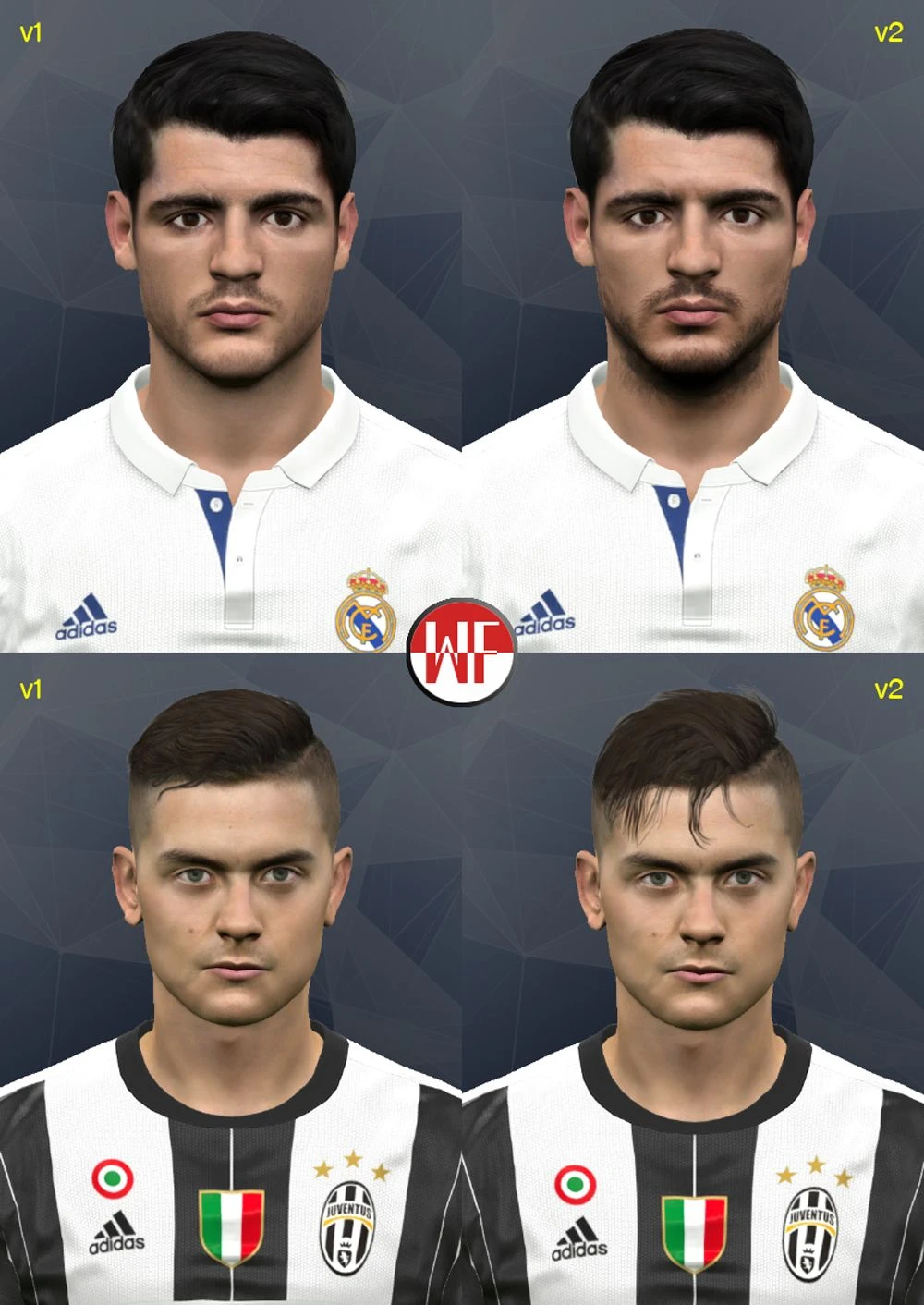 PES 2017 "Alvaro Morata and Paulo Dybala face"