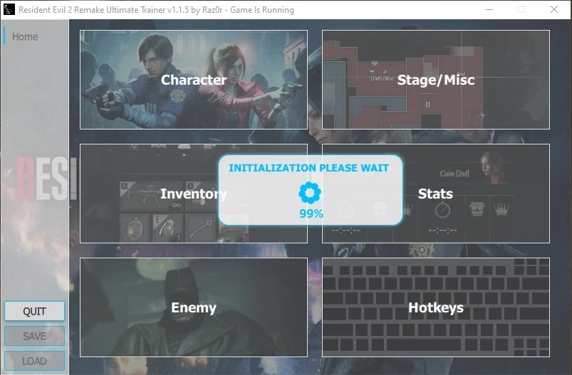 Resident Evil 2: Трейнер/Trainer (Ultimate Trainer) [1.1.5] {Raz0r}