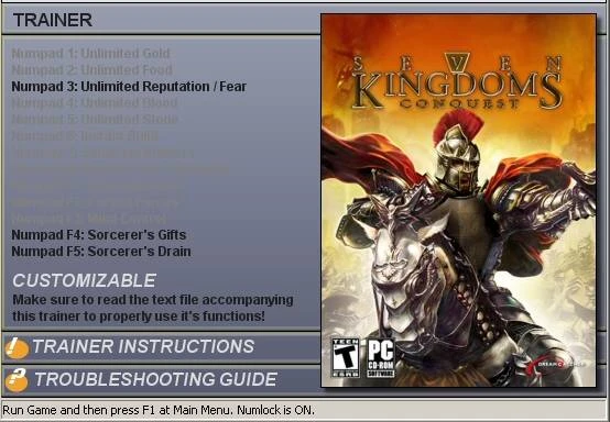 Seven Kingdoms:Conquest: Трейнер (+3)[1.4]