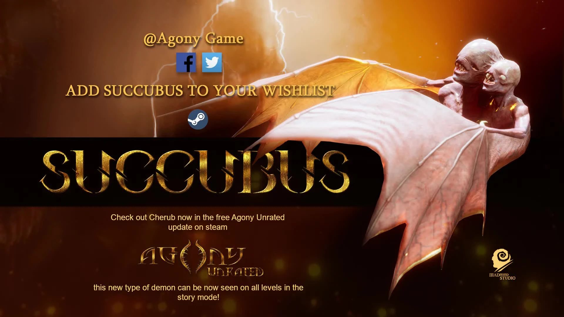 Новый трейлер Succubus от создателей Agony