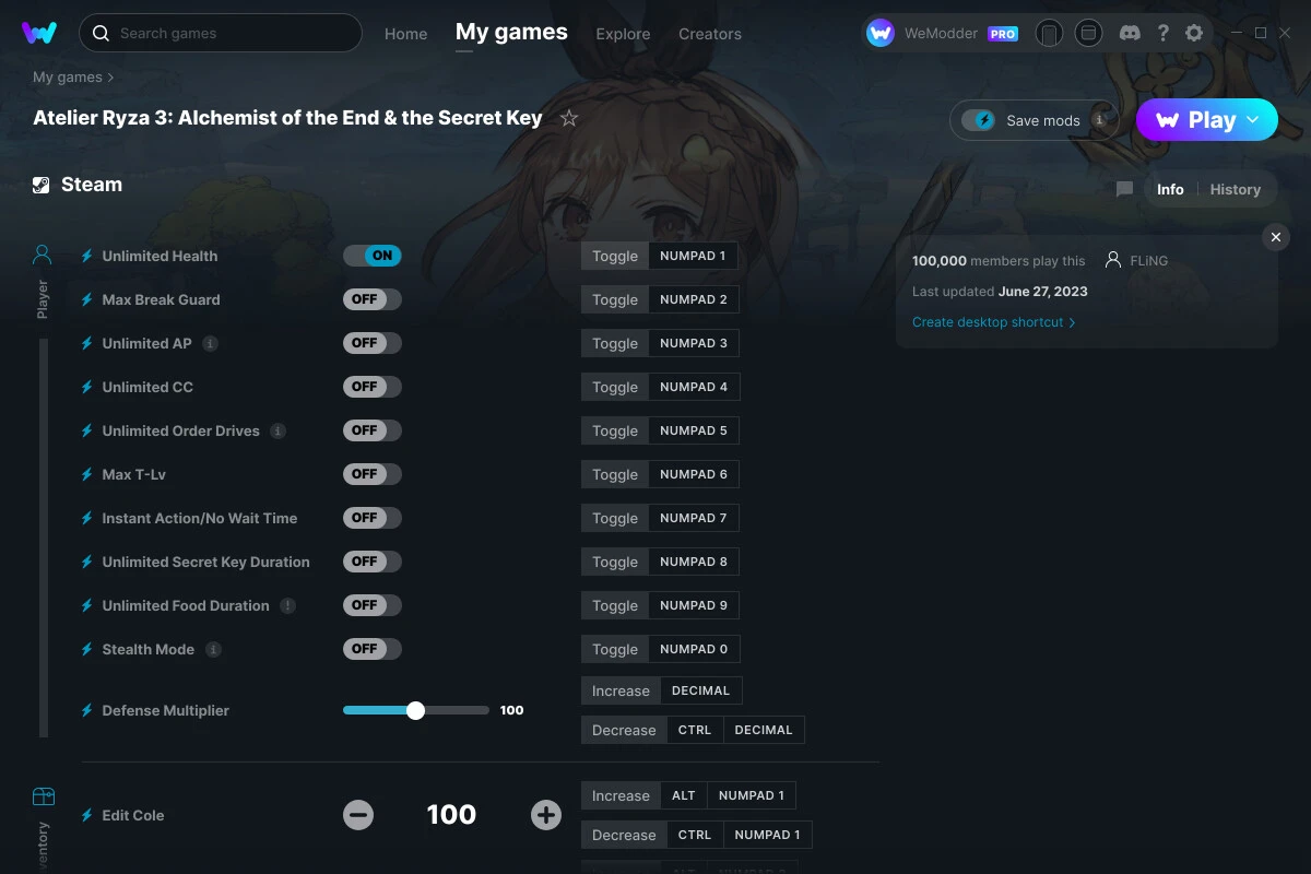 Atelier Ryza 3: Alchemist of the End & the Secret Key "Трейнер +33" [1.0 - 1.05] {FLiNG / WeMod}