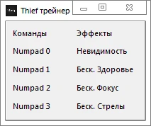 Thief: Трейнер/Trainer (+4) [1.7 build 4158.21] (x64) {-Al-ex-}