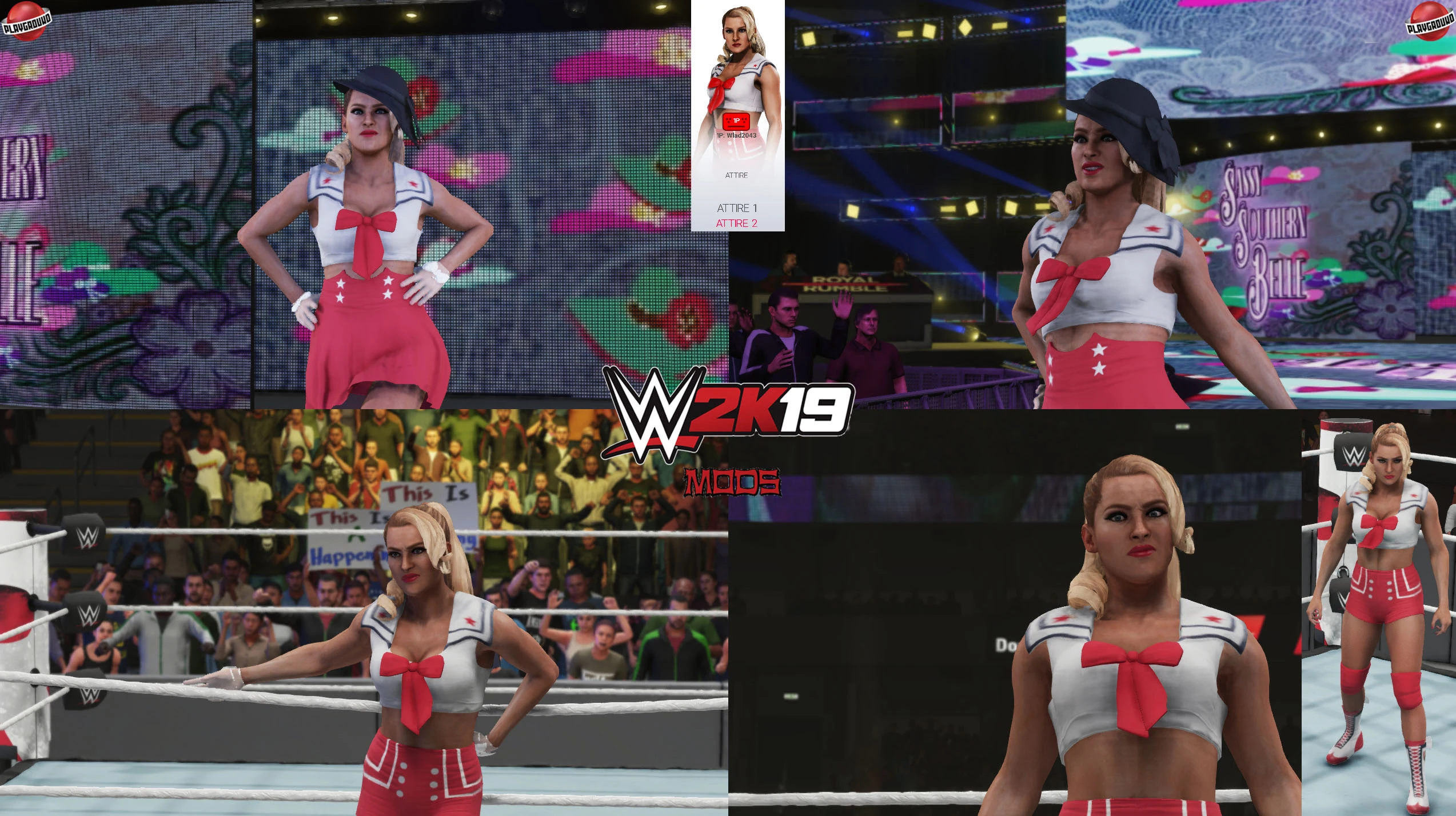 WWE 2K19 "Lacey Evans 2K20 Порт Наряд Мод"