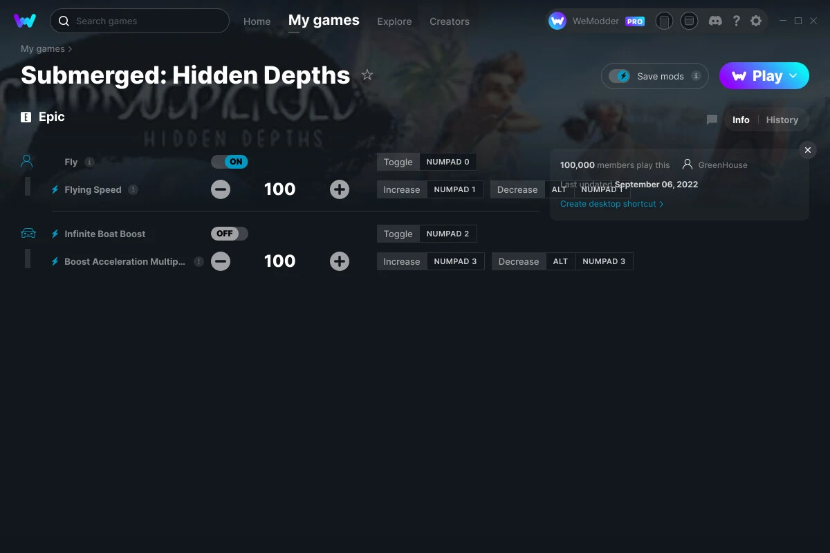 Submerged: Hidden Depths "Трейнер +4" [UPD: 06.09.2022] {GreenHouse / WeMod}