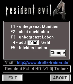 Resident Evil 4 ~ Ultimate HD Edition: Трейнер/Trainer (+5) [1.0] {dR.oLLe}