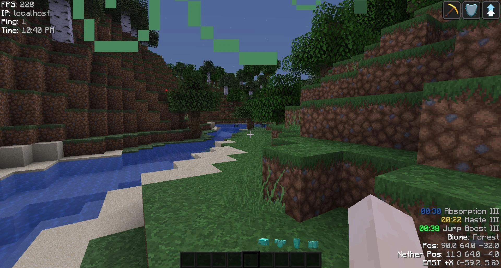 Minecraft "Продвинутый худ [1.16.1]"