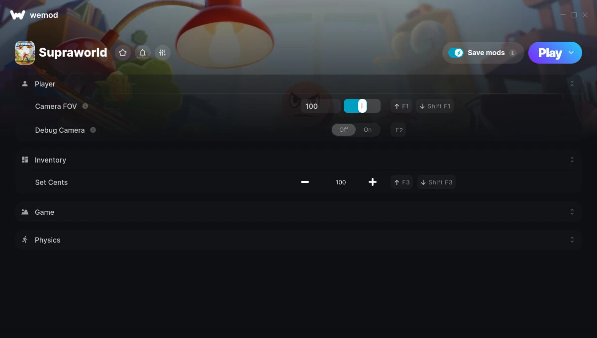 Supraworld "Трейнер +15 от WeMod: Скорость, гравитация, полёт и пр"