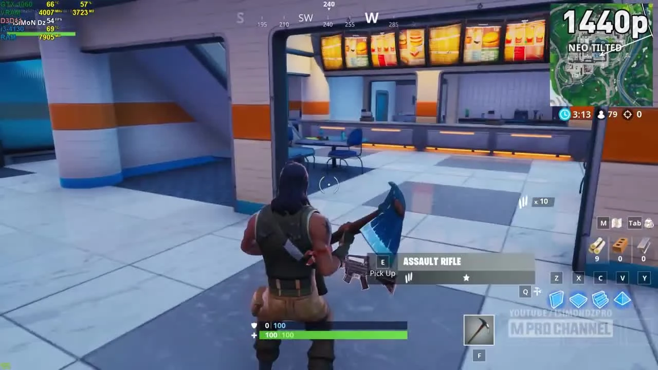 Геймплей Fortnite на NVIDIA GeForce GTX 1060 + i3 Processors