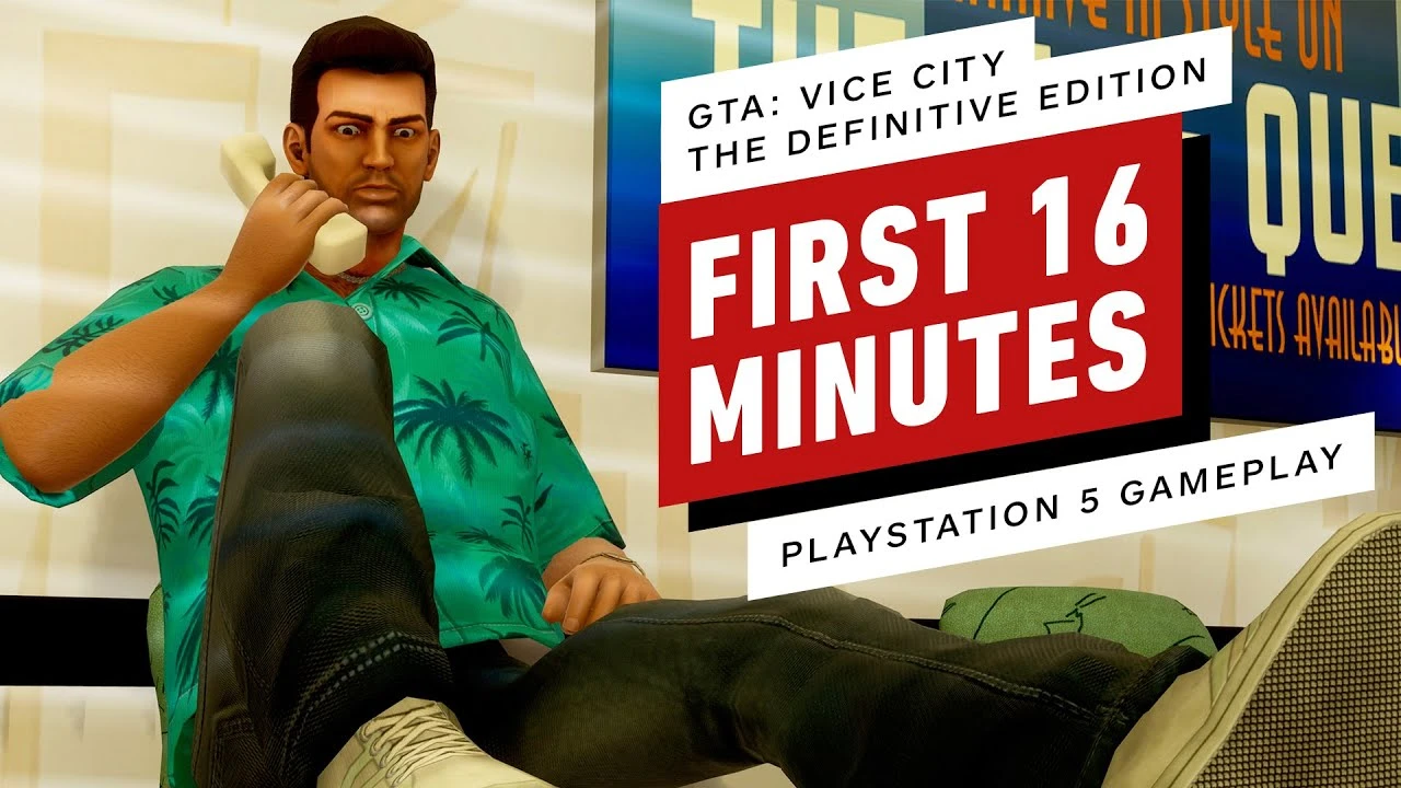 Первые 16 минут геймплея Grand Theft Auto Vice City: Definitive Edition