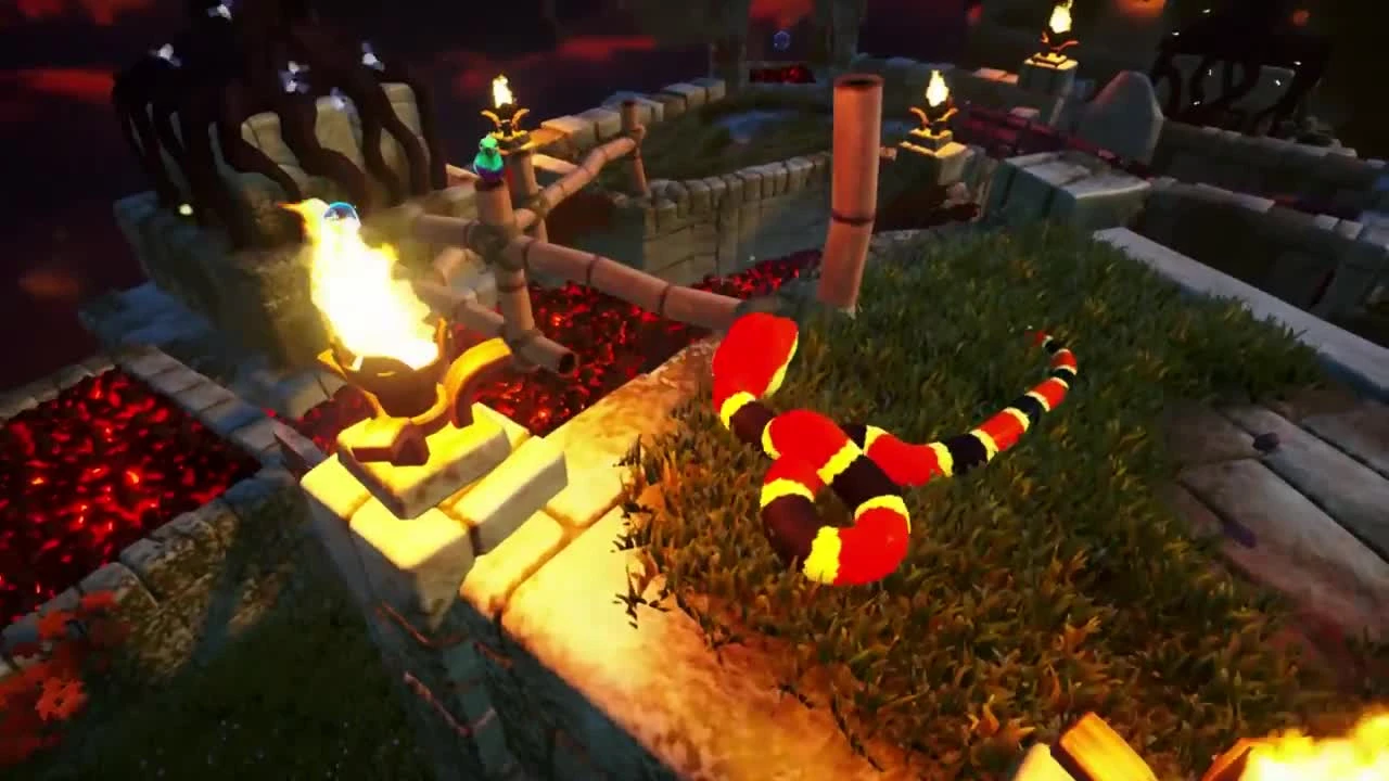 17 минут геймплея SNAKE PASS - Colorful Retro 3D Platformer