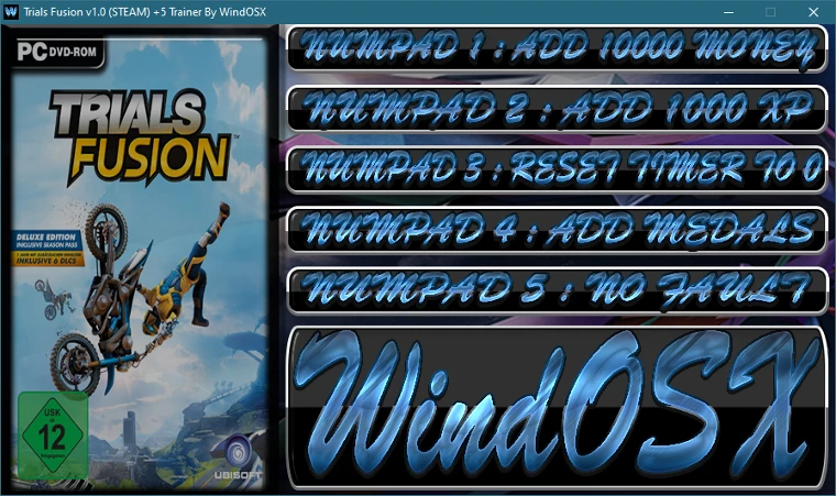 Trials: Fusion "Трейнер +5" [v1.0] {WindOSX}