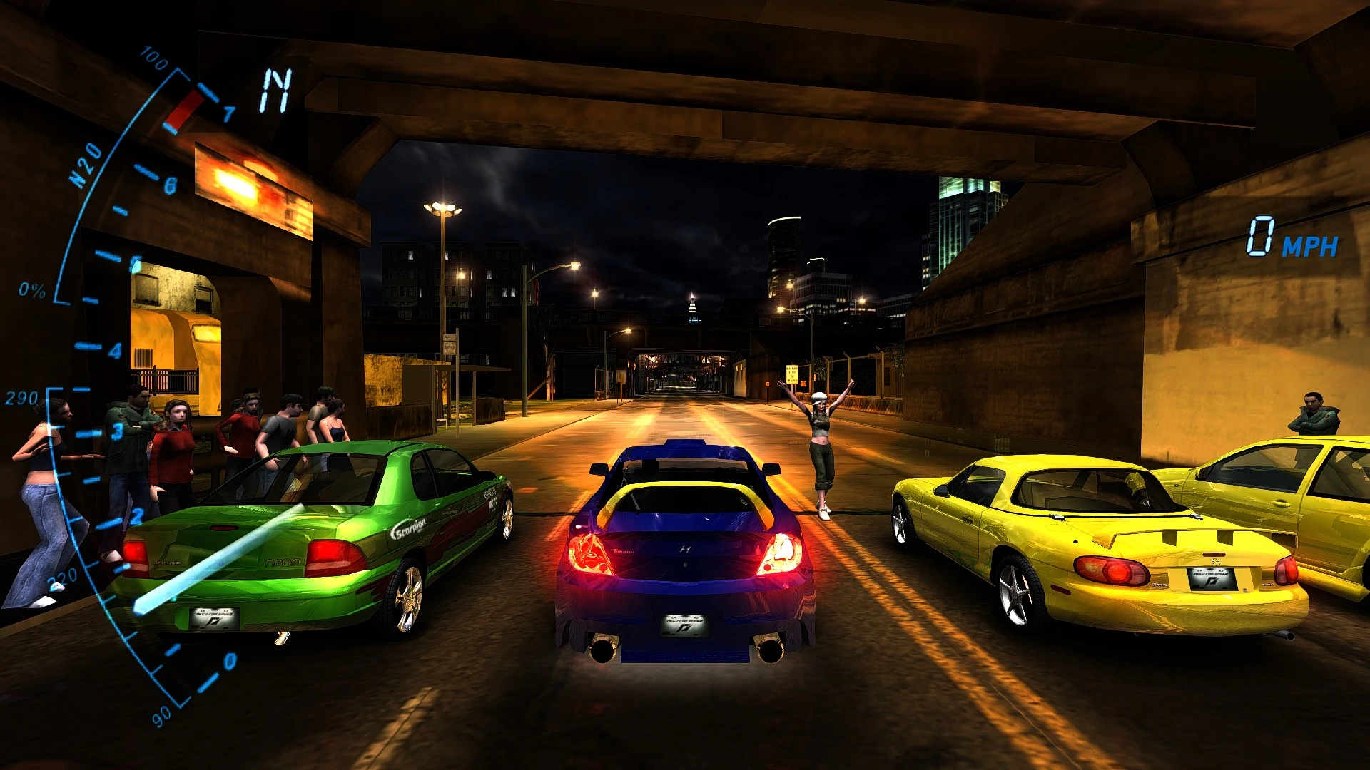 Need for Speed: Underground "Сохранения - Honda Civic, Хантера/Hyundai, Tiburon Макки в начале игры"