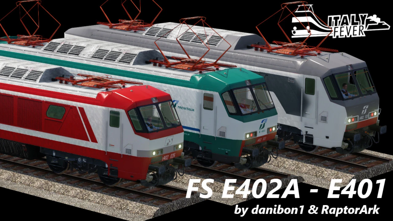 Transport Fever 2 "Итальянские локомотивы FS E402A - E401"