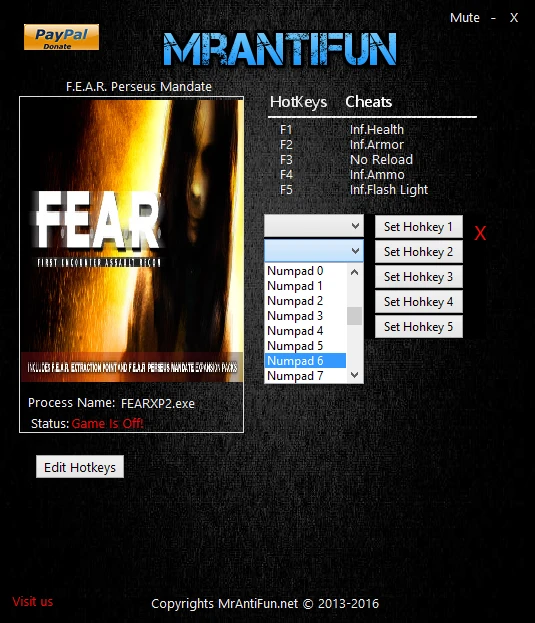 F.E.A.R. Perseus Mandate: Трейнер/Trainer (+5) [Latest Steam] {MrAntiFun} - Fixed Fersion