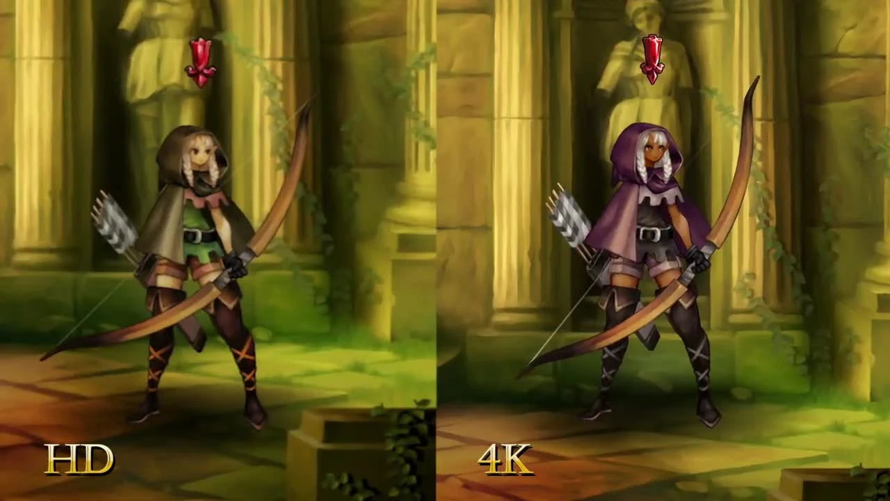 Dragon's Crown Pro - трейлер сравнения HD и 4К