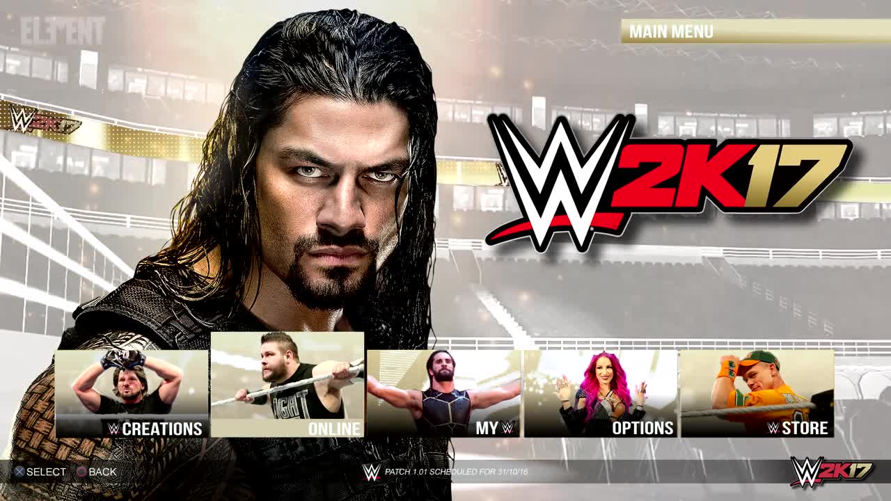 WWE 2K17 демо "Главное меню и режимы игры - PS4/XB1"