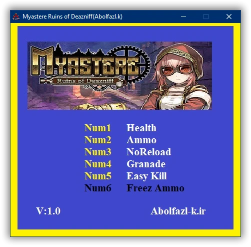 Myastere Ruins of Deazniff: Трейнер/Trainer (+6) [1.0] {Abolfazl.k}