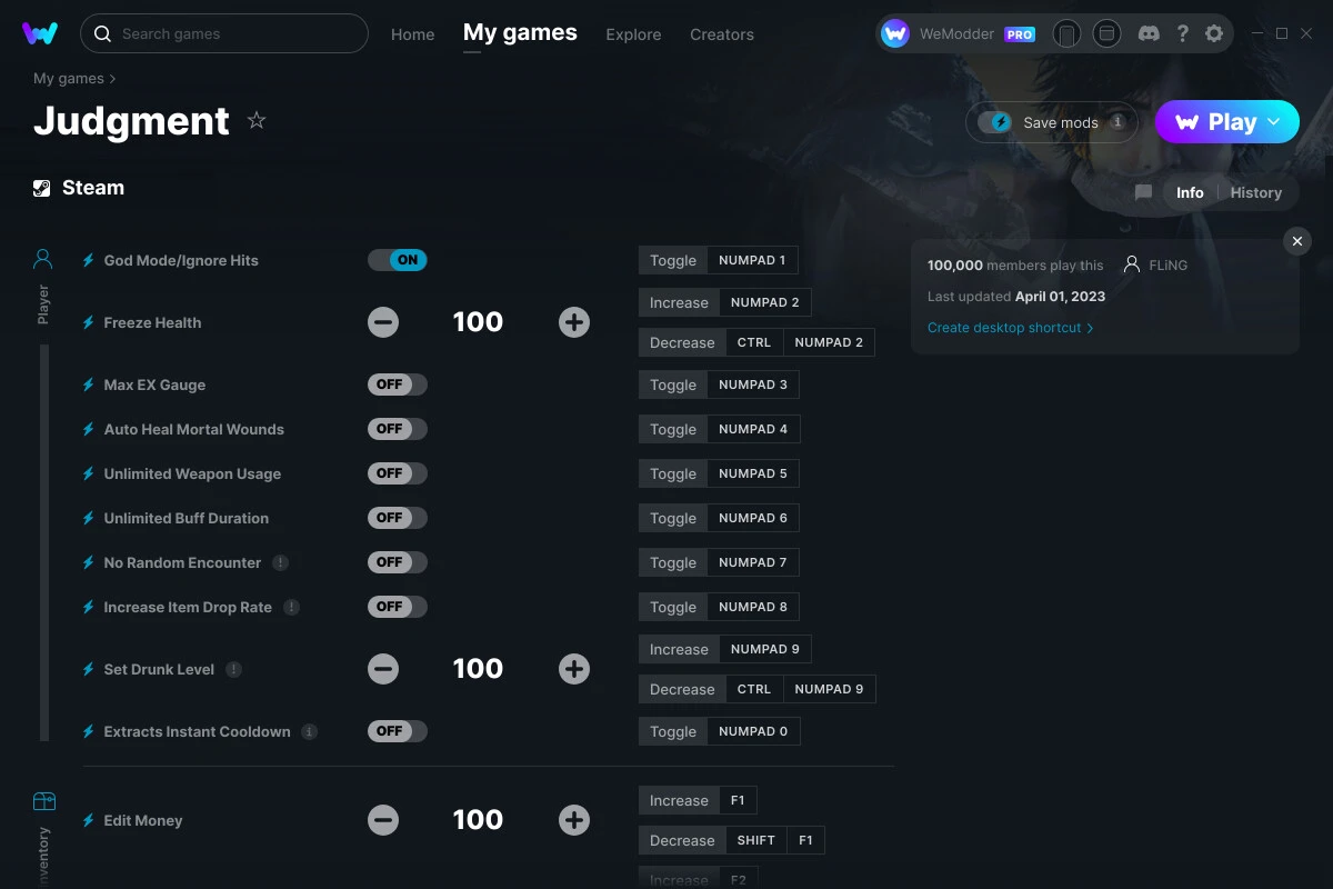 Judgment "Трейнер +22" [UPD: 01.04.2023] {FLiNG / WeMod}