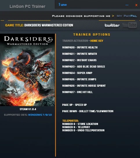 Darksiders - Warmastered Edition: Трейнер/Trainer (+11) [1.0.4] {LinGon}