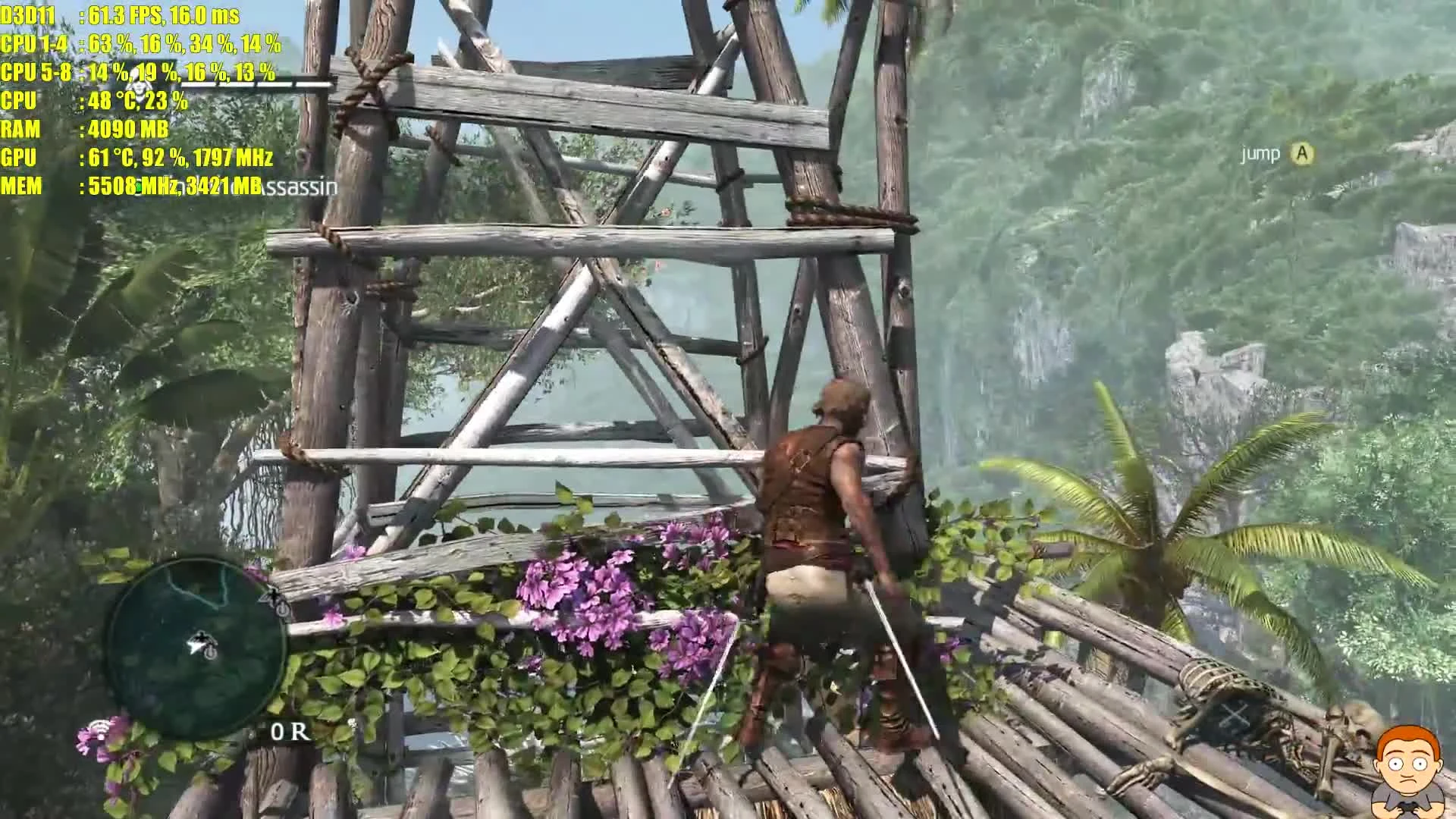 Assassin's Creed 4 Black Flag GTX 1080 TI 4K Частота кадров/Тест производительности