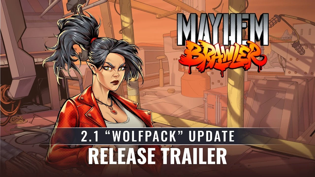 Для Mayhem Brawler вышло обновление "2.1 Wolfpack", добавляющее нового персонажа и игровые режимы
