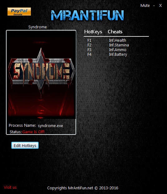 Syndrome: Трейнер/Trainer (+4) [1.03f] {MrAntiFun}
