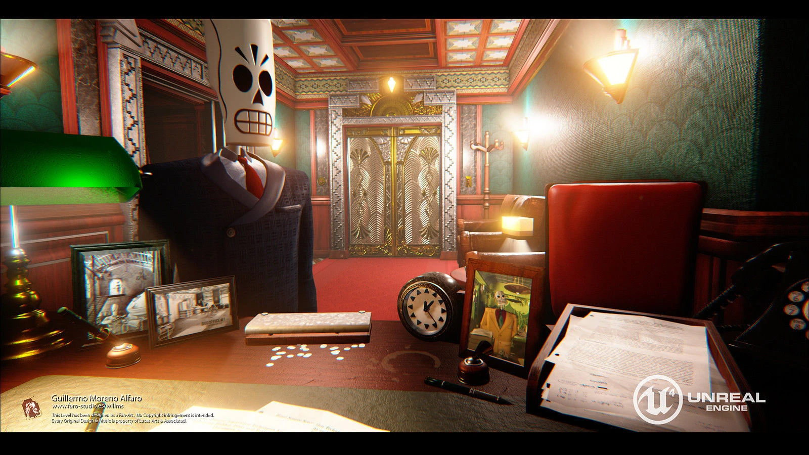 Как могла бы выглядеть Grim Fandango на движке UE4
