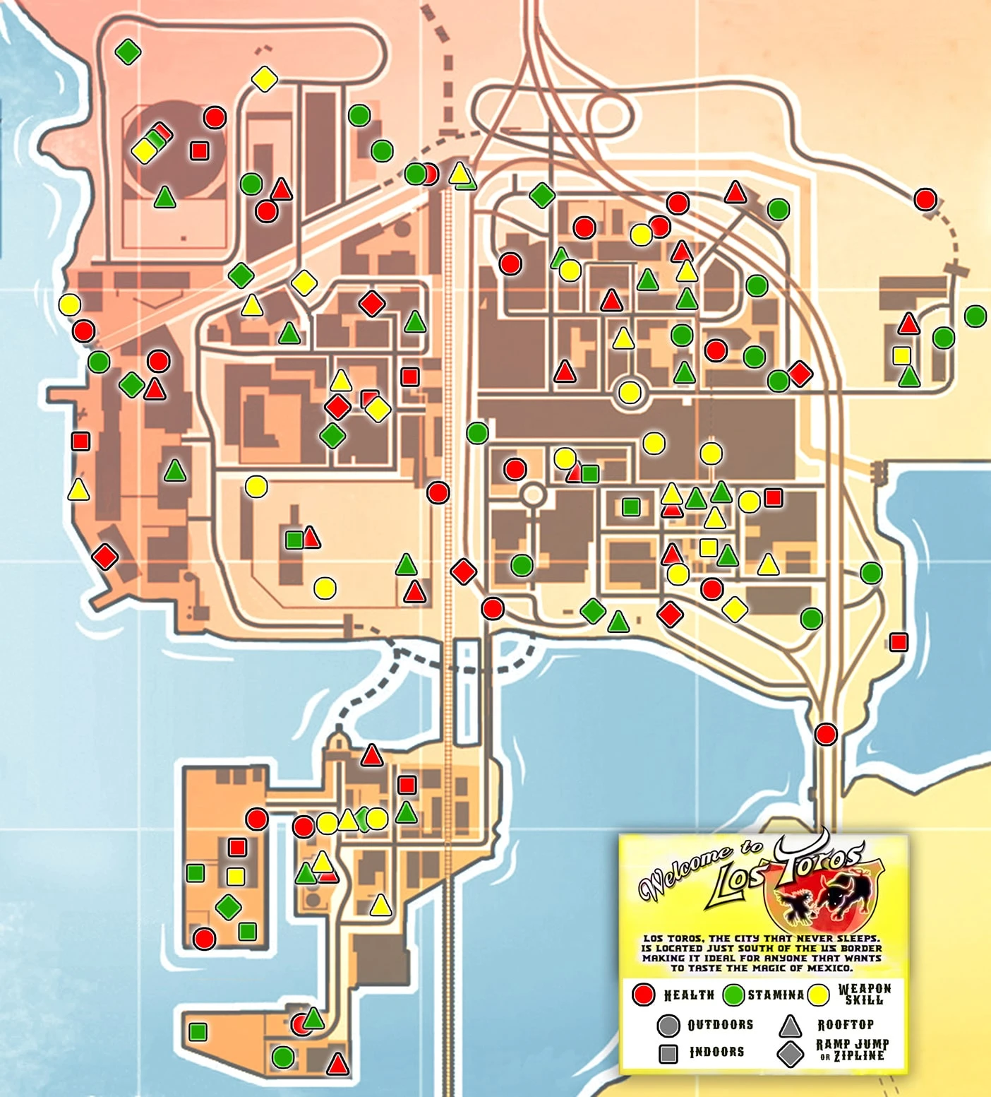 Карта всех коллекционных предметов в Total Overdose