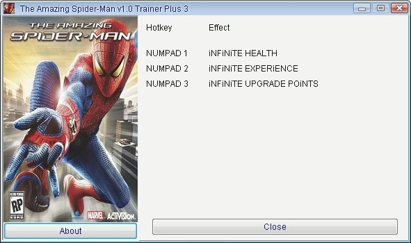 The Amazing Spider-Man: Трейнер/Trainer (+3) [1.0] {GRIZZLY/PlayGround.ru}