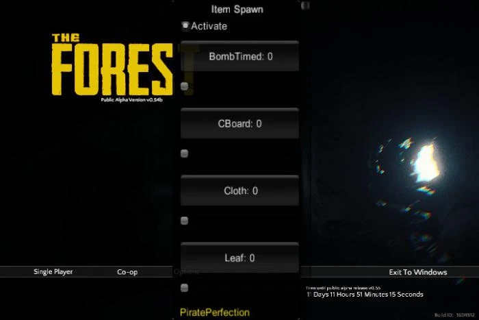 The Forest: Чит-Мод/Cheat-Mode (PiratePerfection) [0.68b] [ENG]