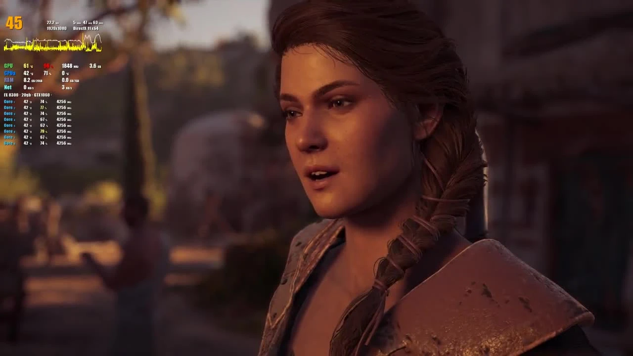 FX 8300 и GTX 1060 6GB в игре Assassin's Creed: Odyssey