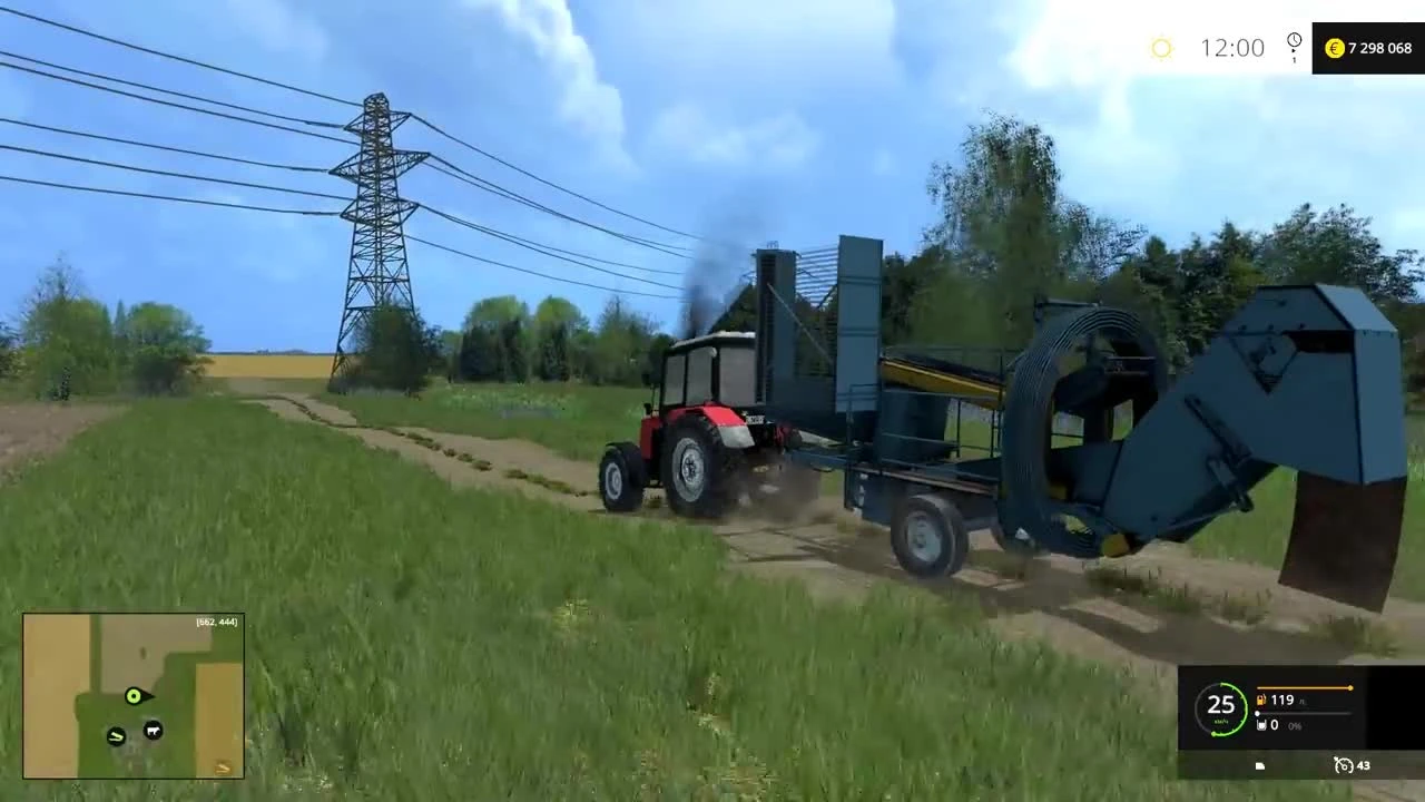 Видео обзор мода картофелеуборочного прицепного комбайна ANNA Z644 для игры Farming Simulator 15