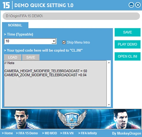 FIFA 15 PC Demo Quick Settings V.1.0