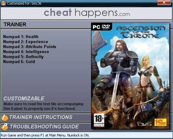 Ascension to the throne Valkyre: Трейнер (+6) [1.0] {CheatHappens}