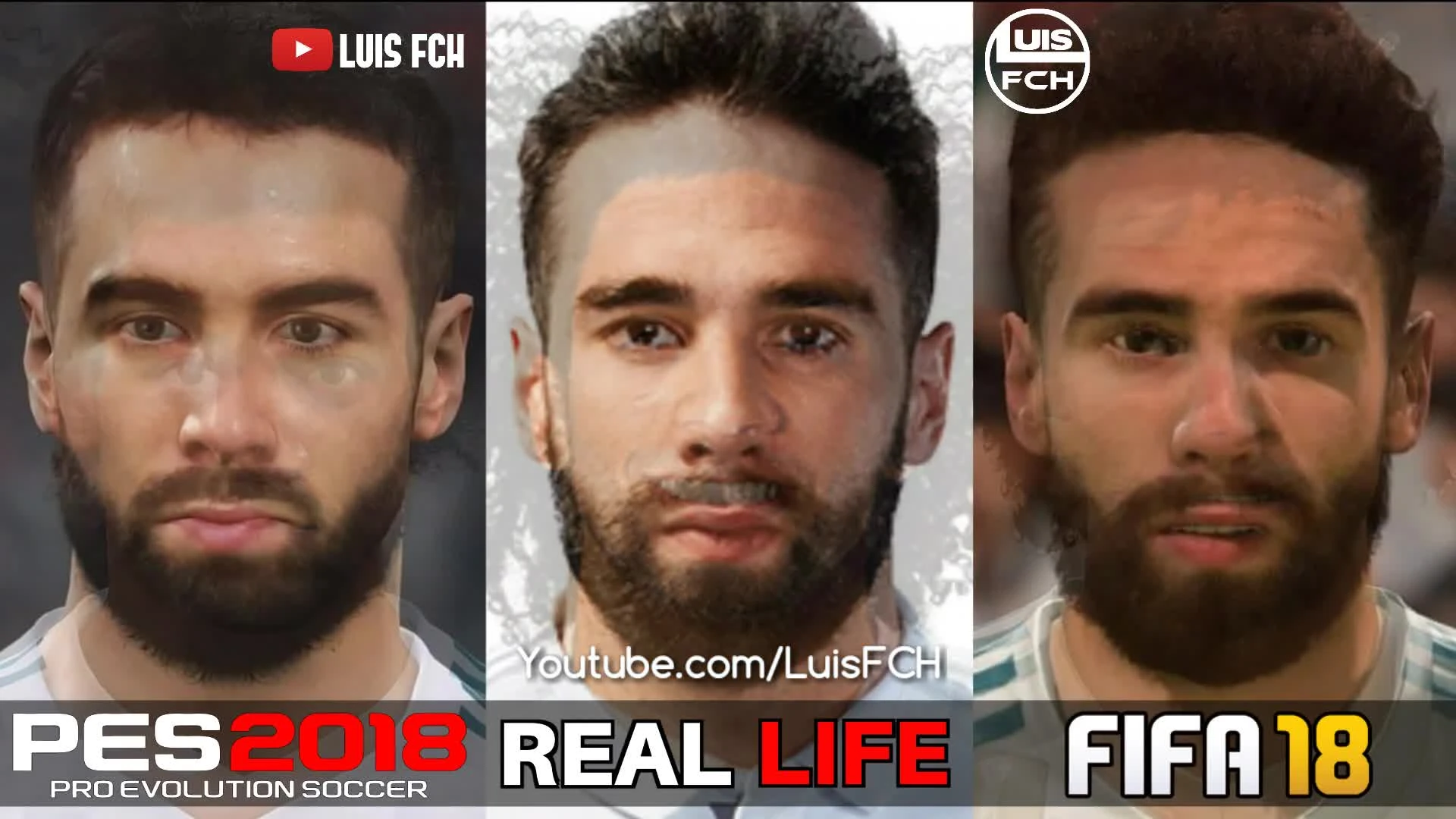 FIFA 18 vs PES 2018 | Сравнение лиц | REAL MADRID FC | FULL HD | LuisFCH