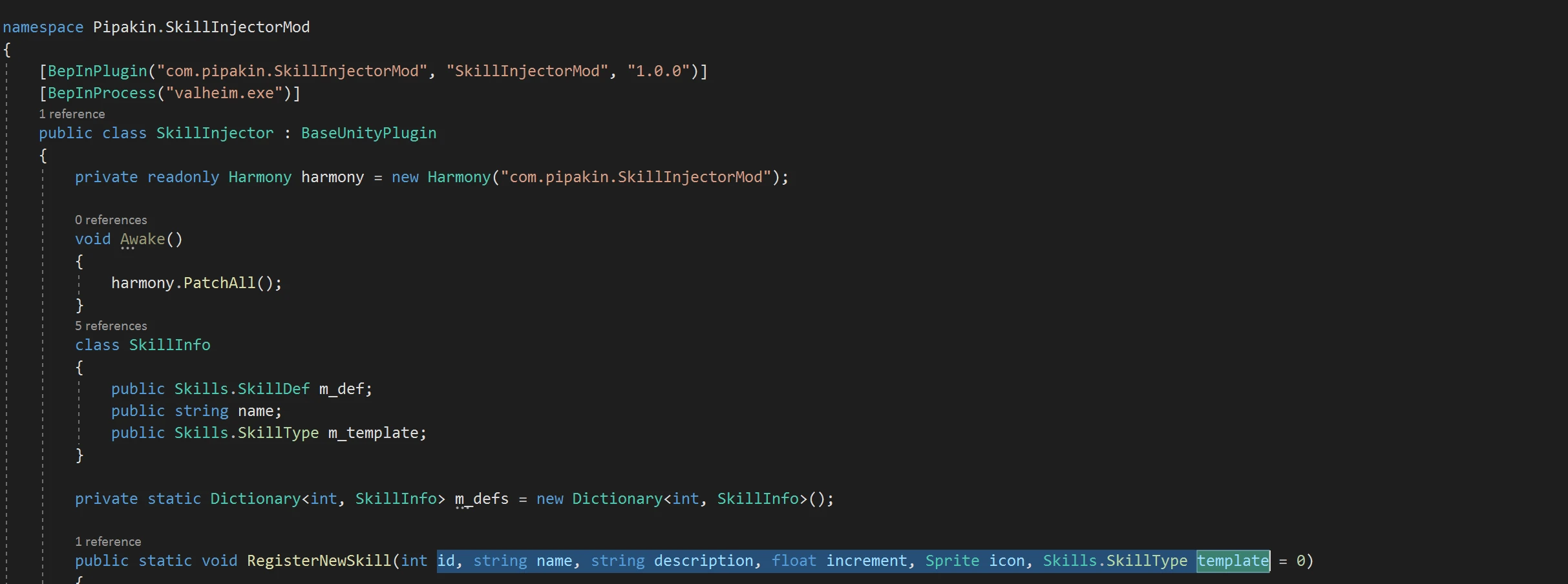 Valheim "Инжектор навыков"