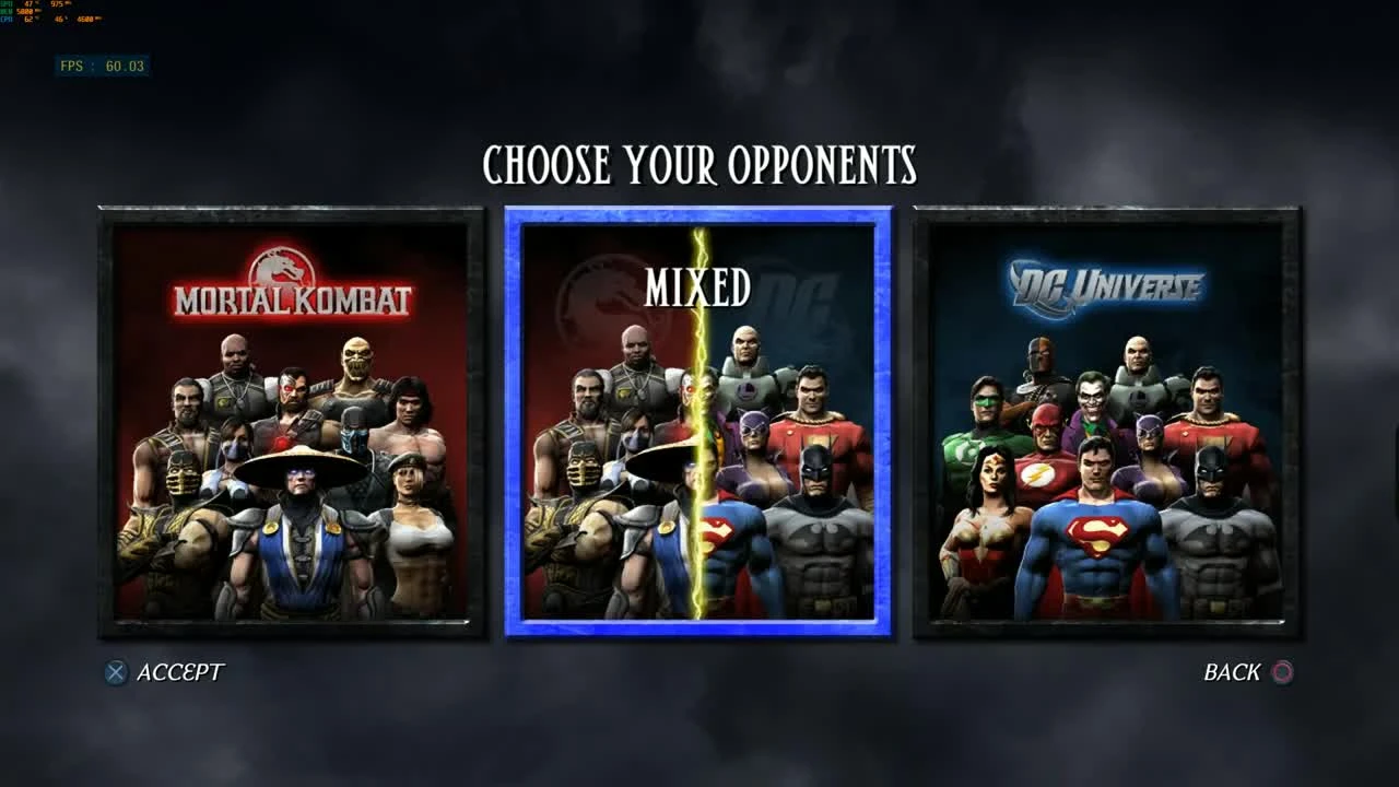 MK vs. DC Universe - файтинг с супергероями и бойцами МК прекрасно идет в 4K на эмуляторе PS3