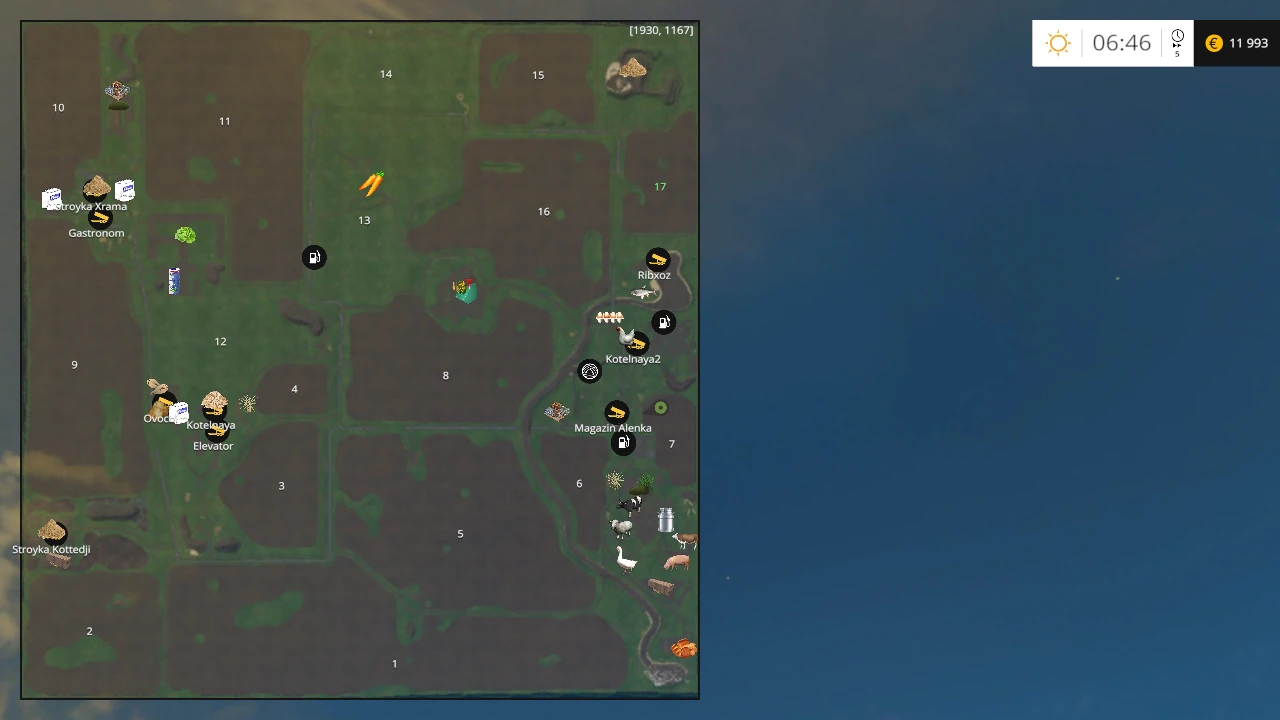 Farming Simulator 15 "Карта деревня Максимовка v 1.6"